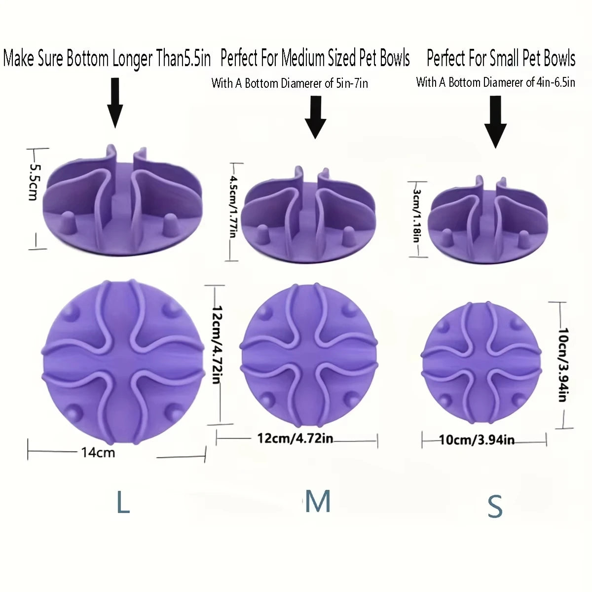Soft Silicone Slow Feeder Puzzle Dog Bowl Insert For All