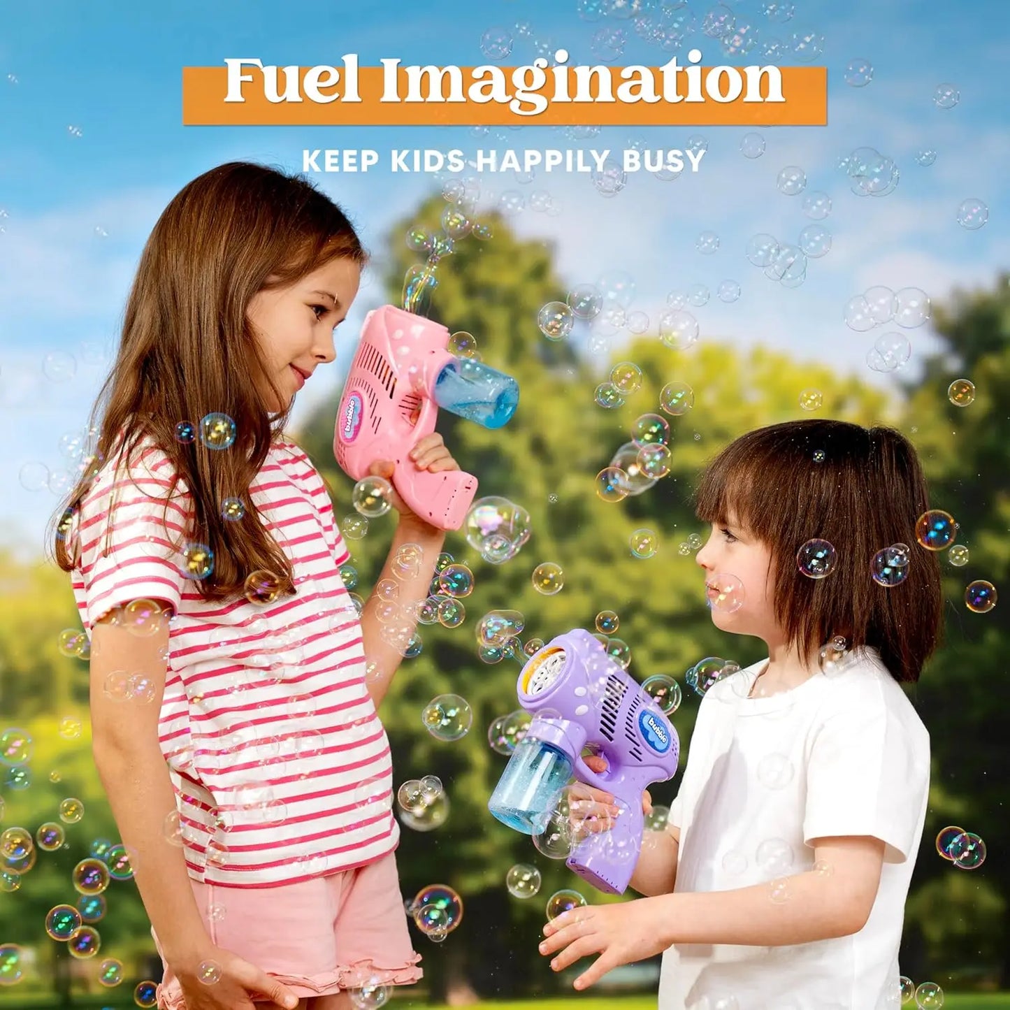 Joyfy Bubble Gun Set With 2 Guns And Bubble Solution
