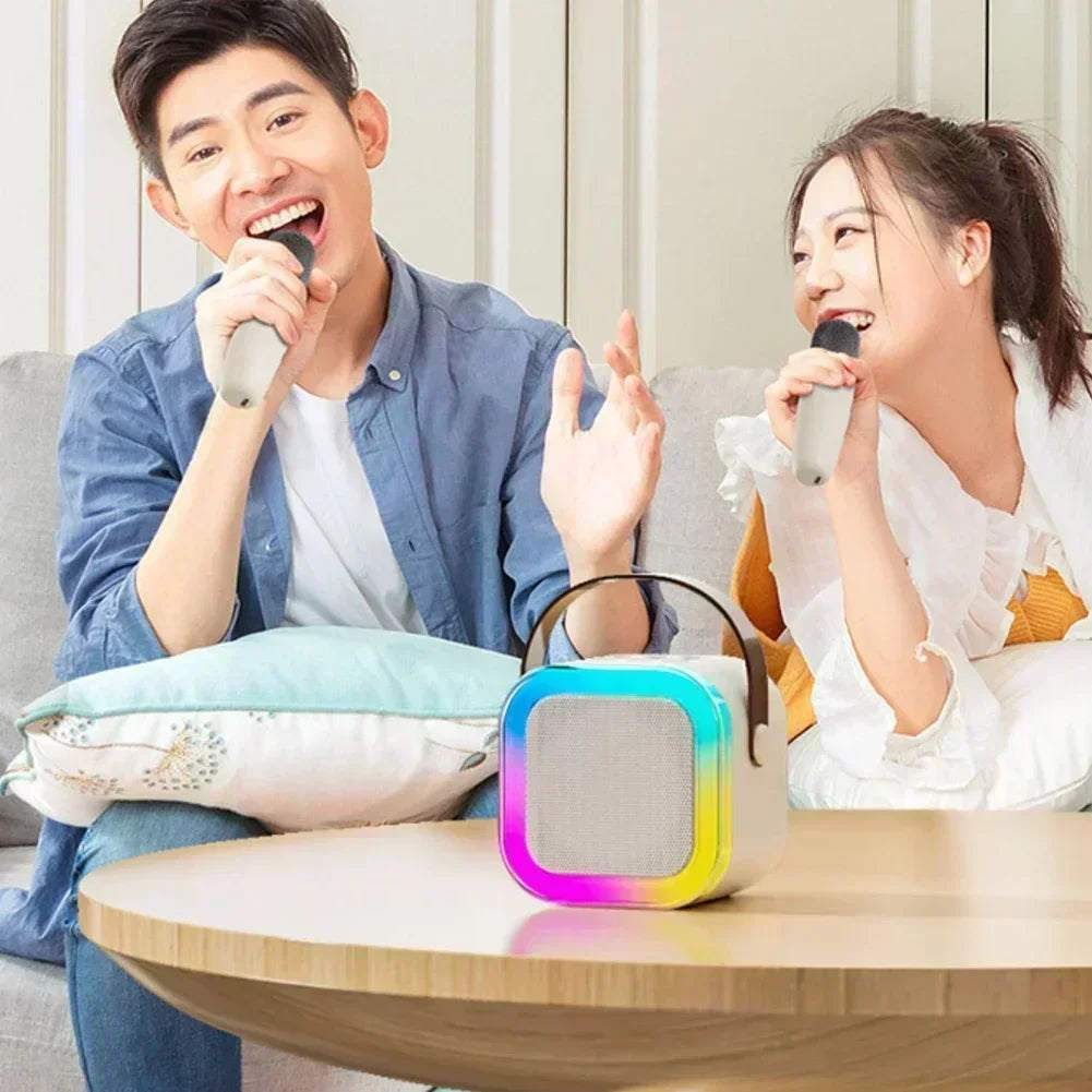 Wireless Bluetooth Karaoke Speaker With Microphone Portable Handheld KTV