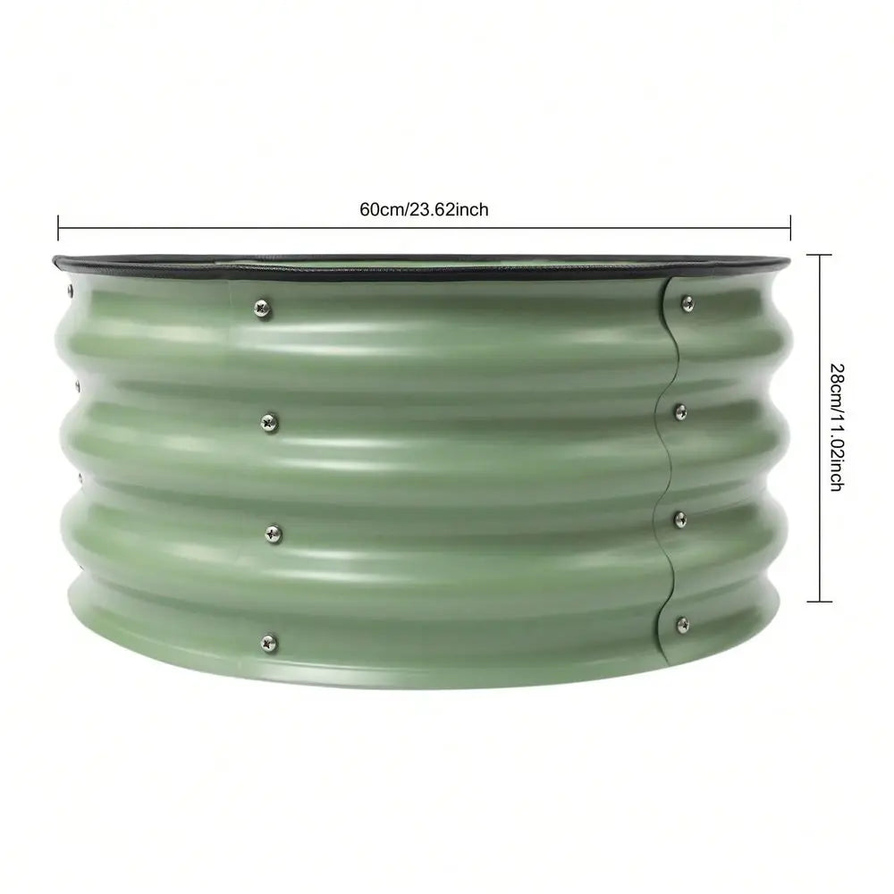Round Metal Raised Garden Bed Galvanized Planter Box For Vegetables