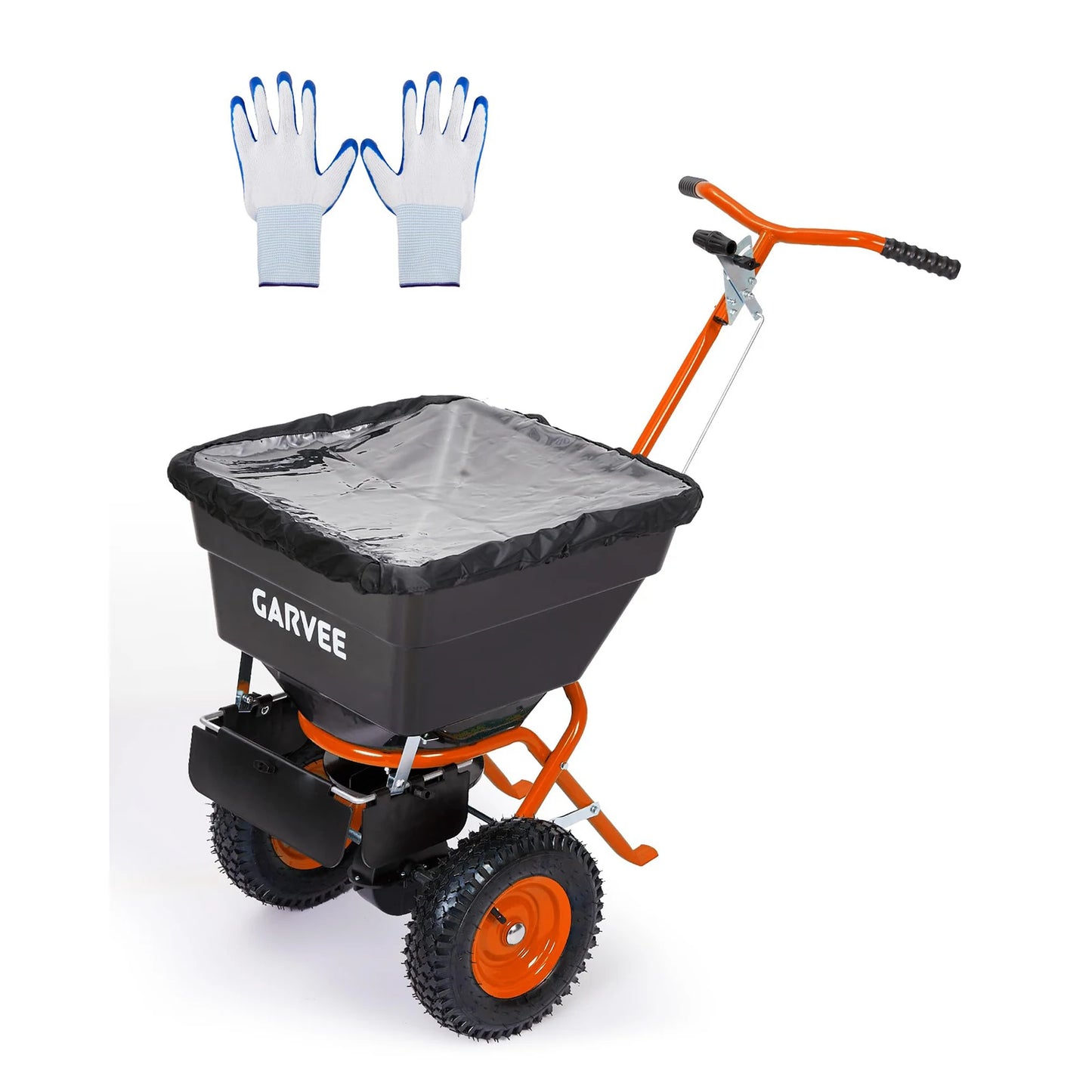 HiMiss Push Lawn Broadcast Spreader For Seed And Fertilizer