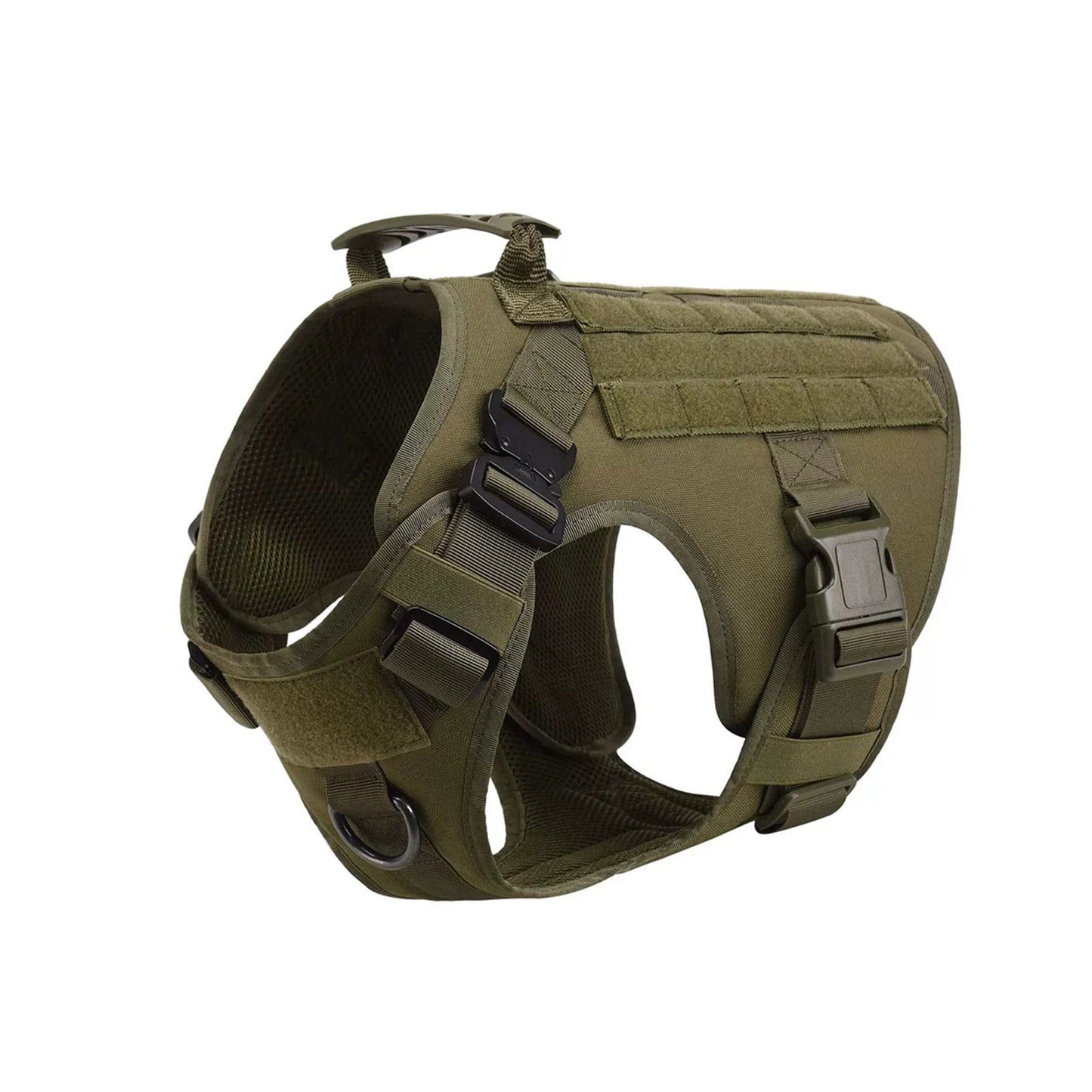 PETRAVELCN Tactical Dog Harness Vest Molle Pouches For Training