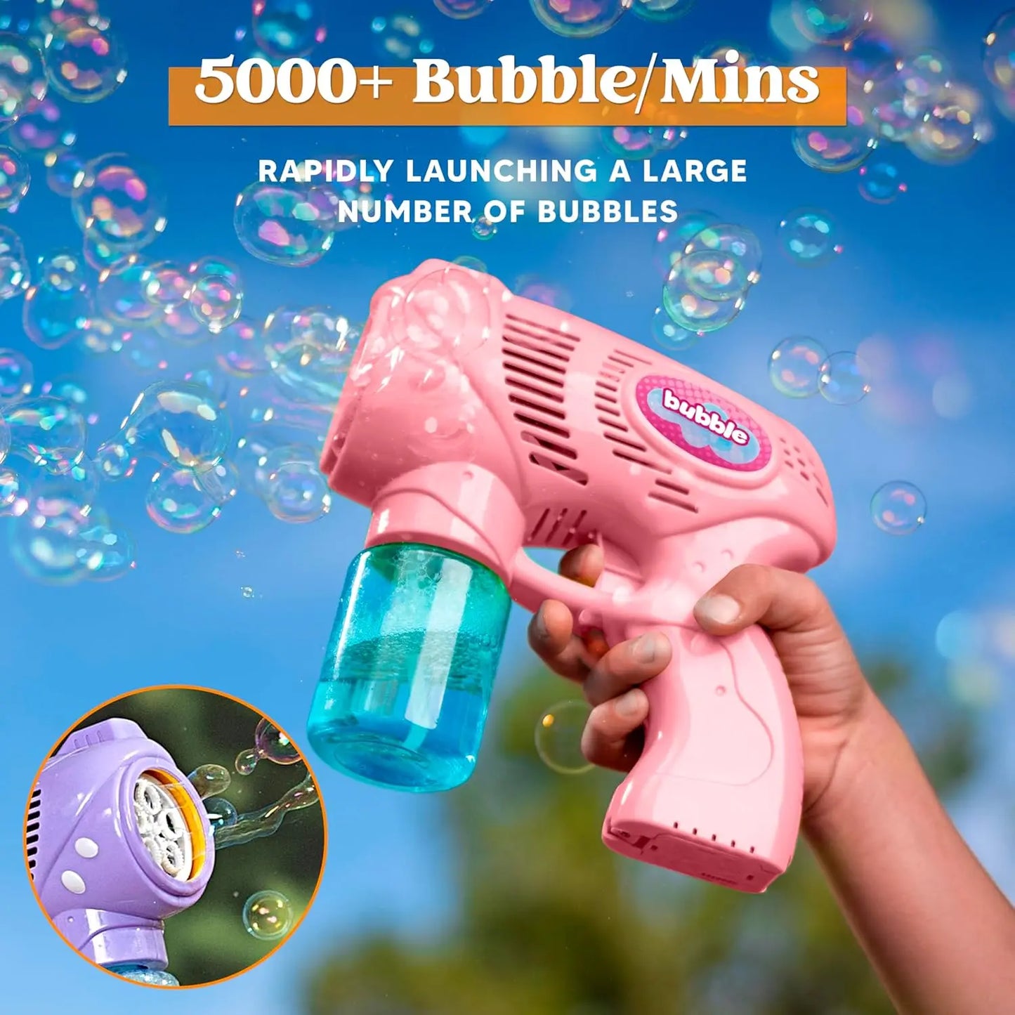 Joyfy Bubble Gun Set With 2 Guns And Bubble Solution