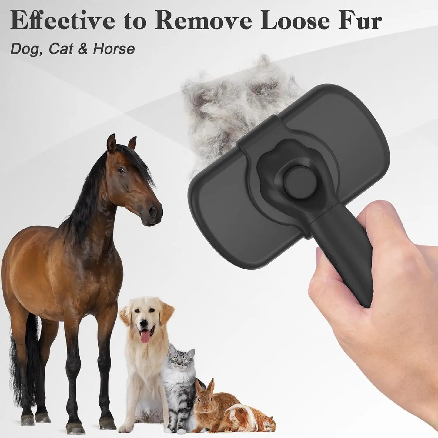 Self Cleaning Deshedding Brush For Dogs And Cats Hair Removal