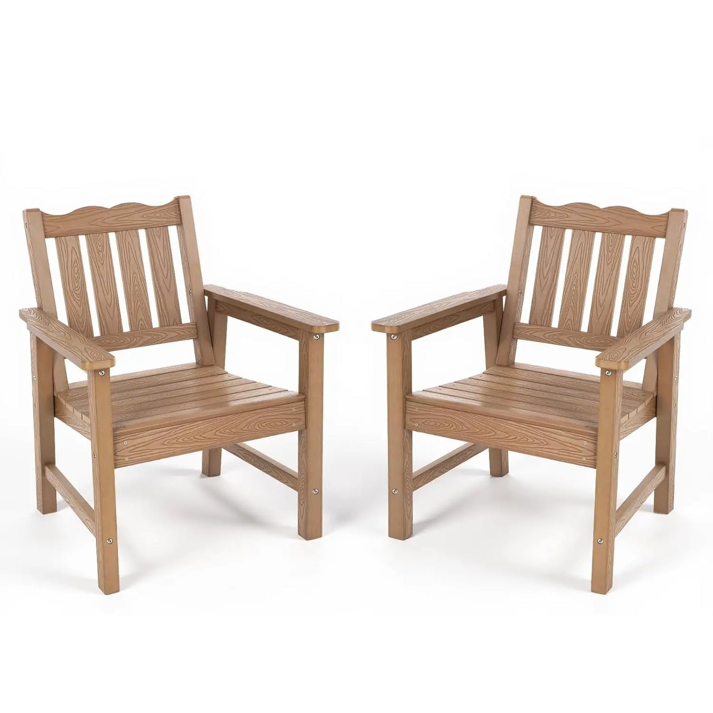 All-Weather Oversized Patio Chair Set 2 400lb Easy Assembly Backyard Deck Fire Pit Teak,Customized
