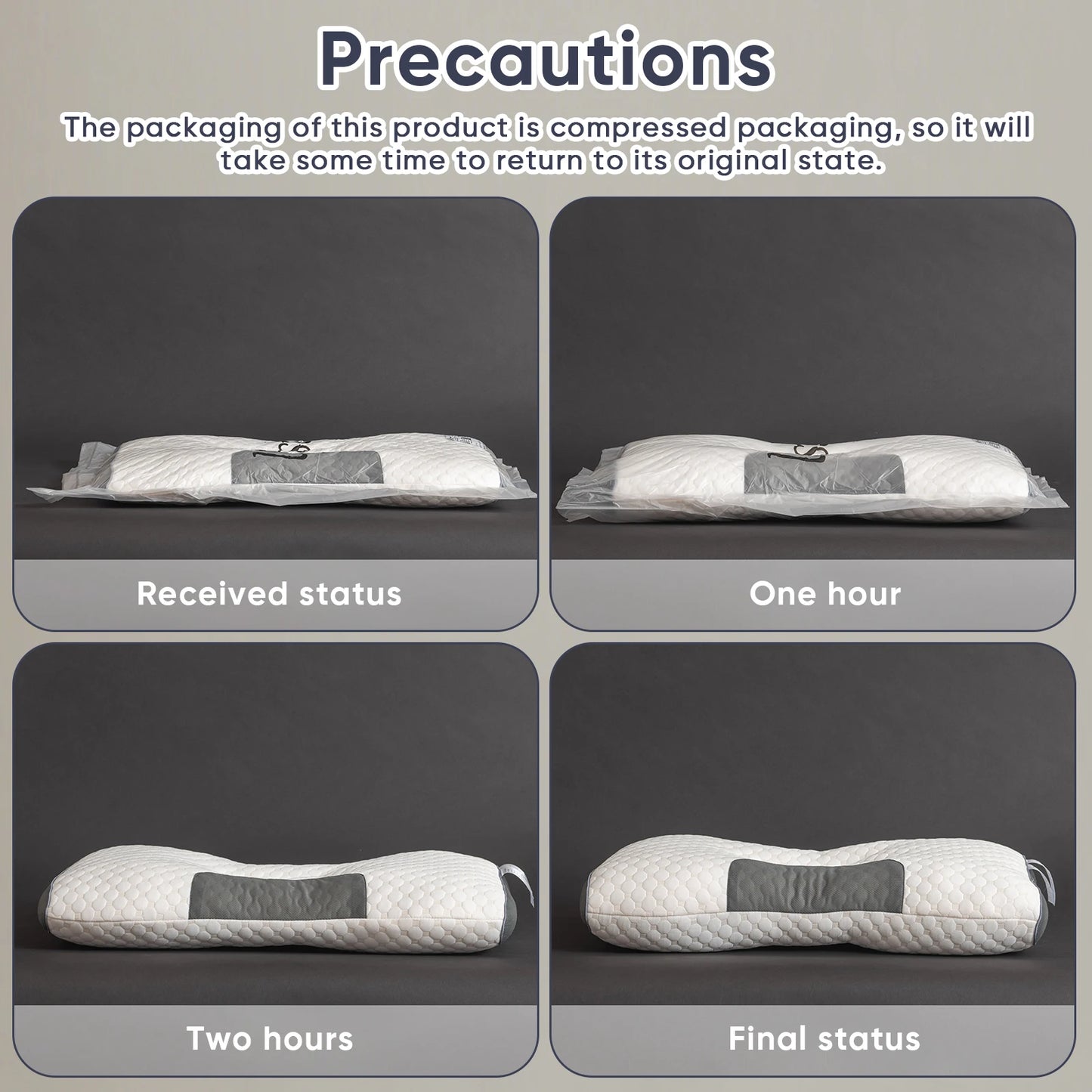 1pc/2pcs Soft Neck Pillow,  Adjustable Ergonomic Orthopedic Contour Support, High Quality Pillow Core, For Sleeping Comfort