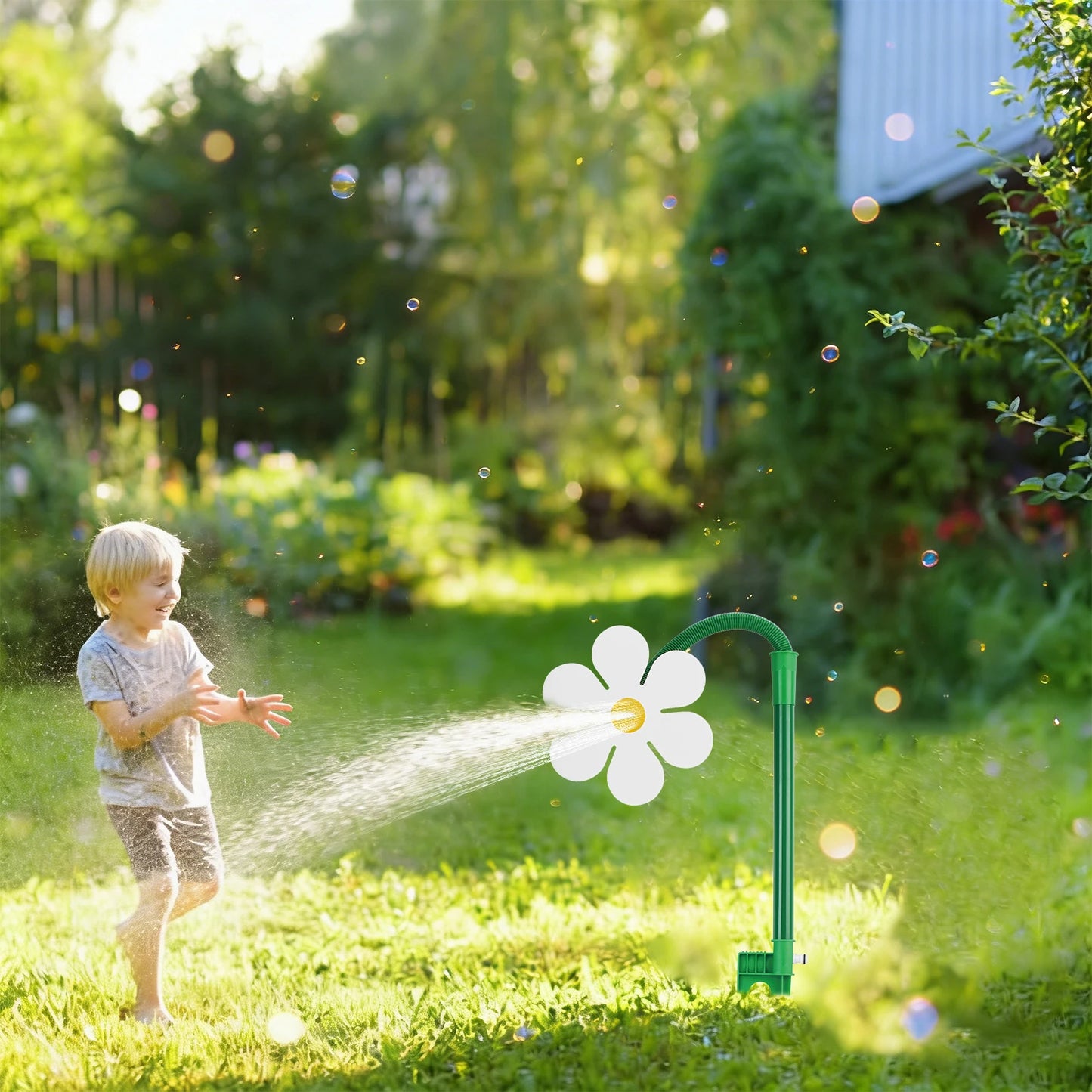 Dancing Daisy Lawn Sprinkler 360 Degree Rotating Flower Water Sprinkler