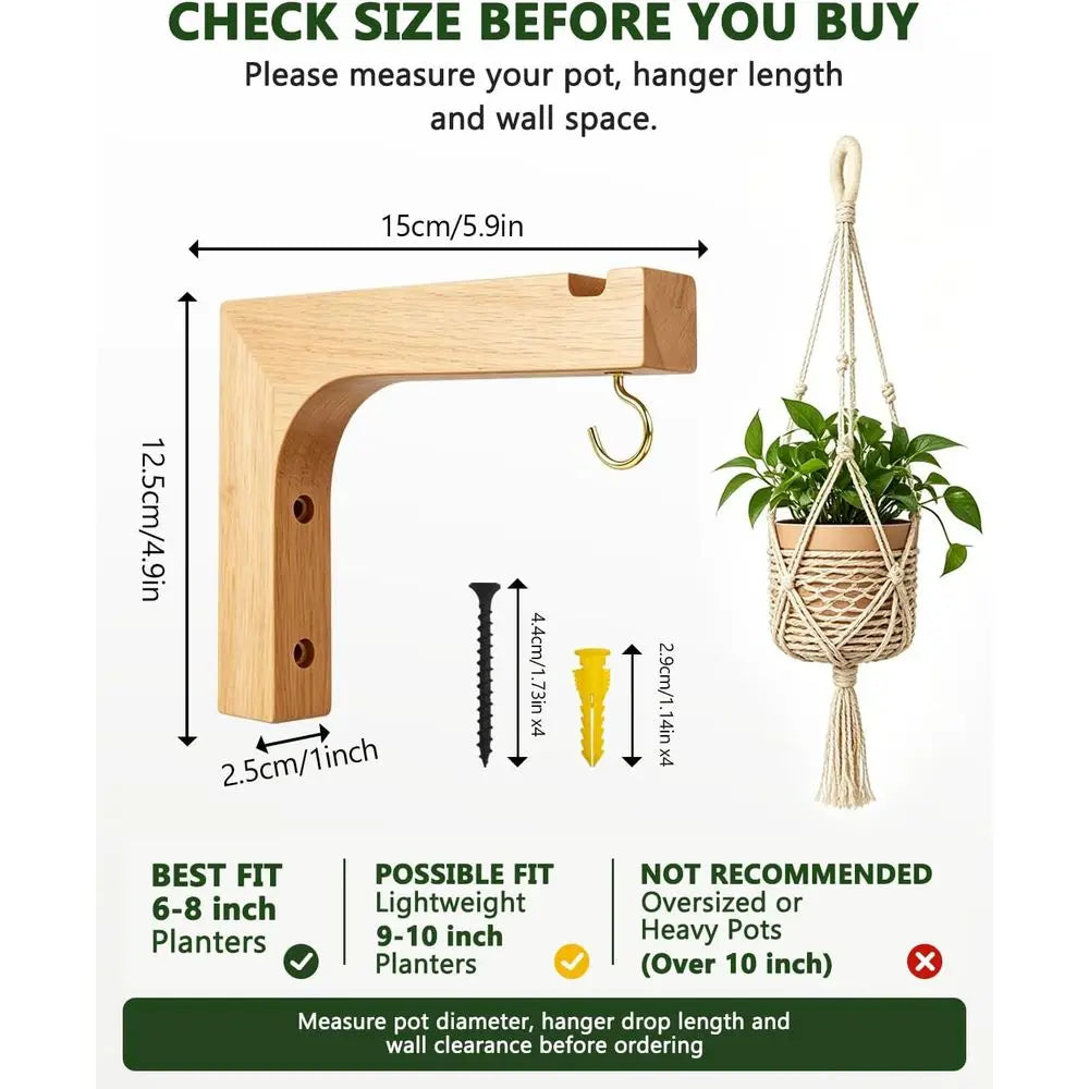 Plant Hanger, Hanging Wall Planters, Indoor Plants, Wooden Hanging Basket Hooks, Outdoor Pots, Wind Chime Bracket, Lanterns, Pat