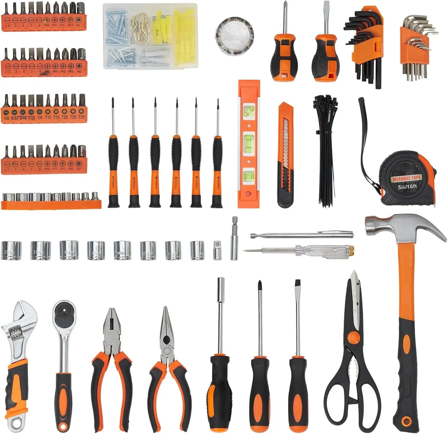 HiMISSDIY 242Piece Tool Set With Storage Case For Home DIY