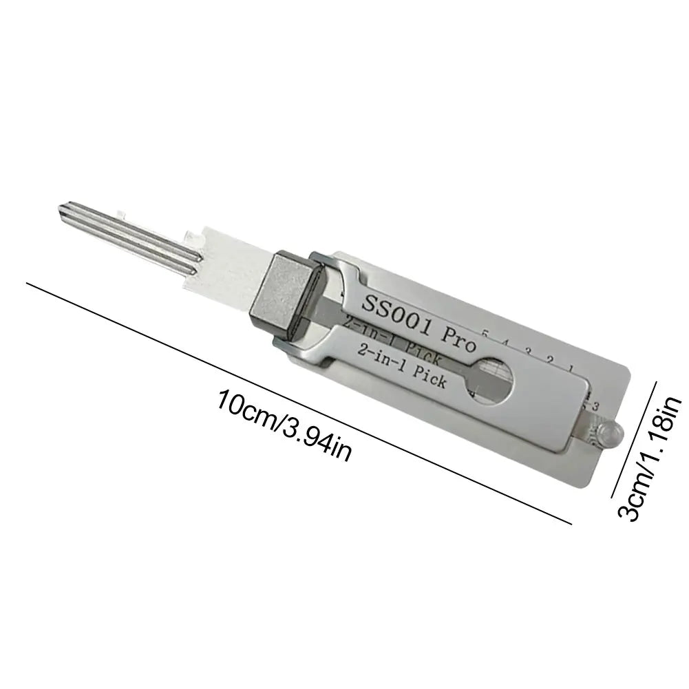 VODOOL 2 In 1 Stainless Steel Key Decoder Precision Hook And Pickup Tool
