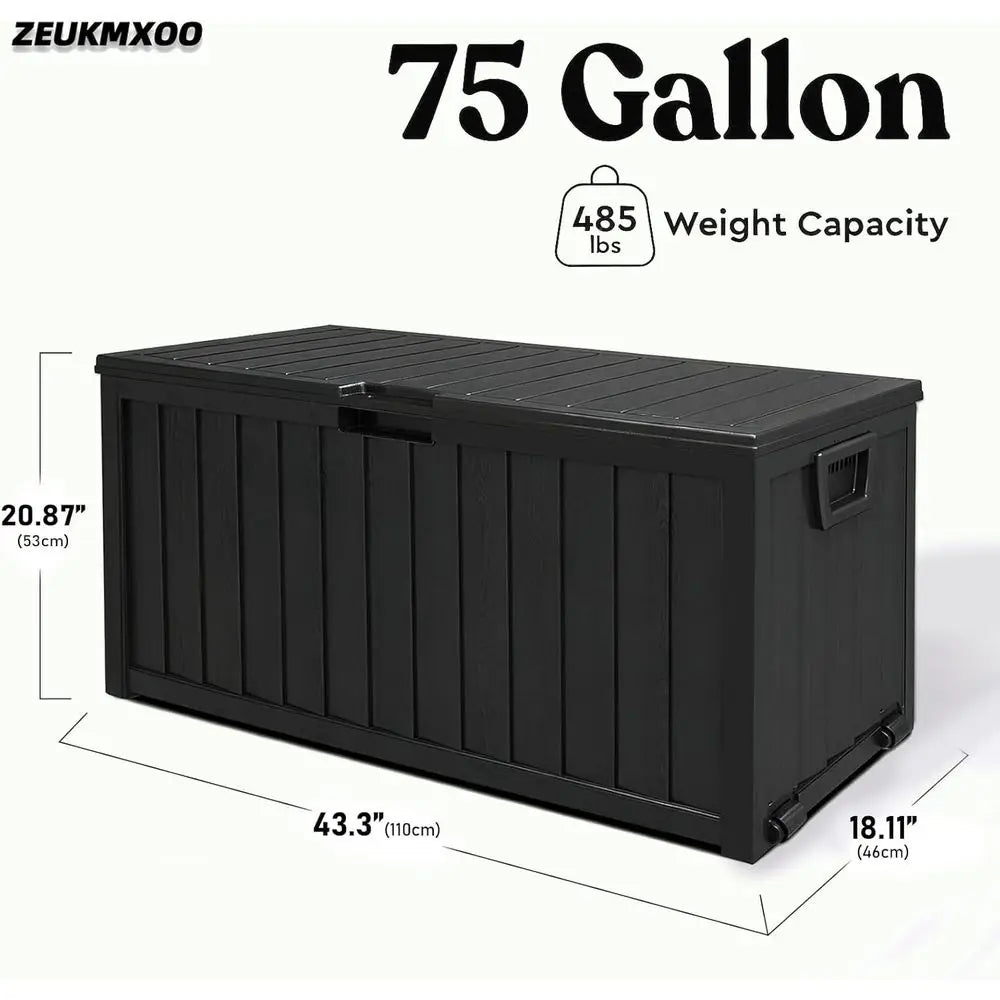 Outdoor Storage Box Waterproof Lockable Patio Garden Tools
