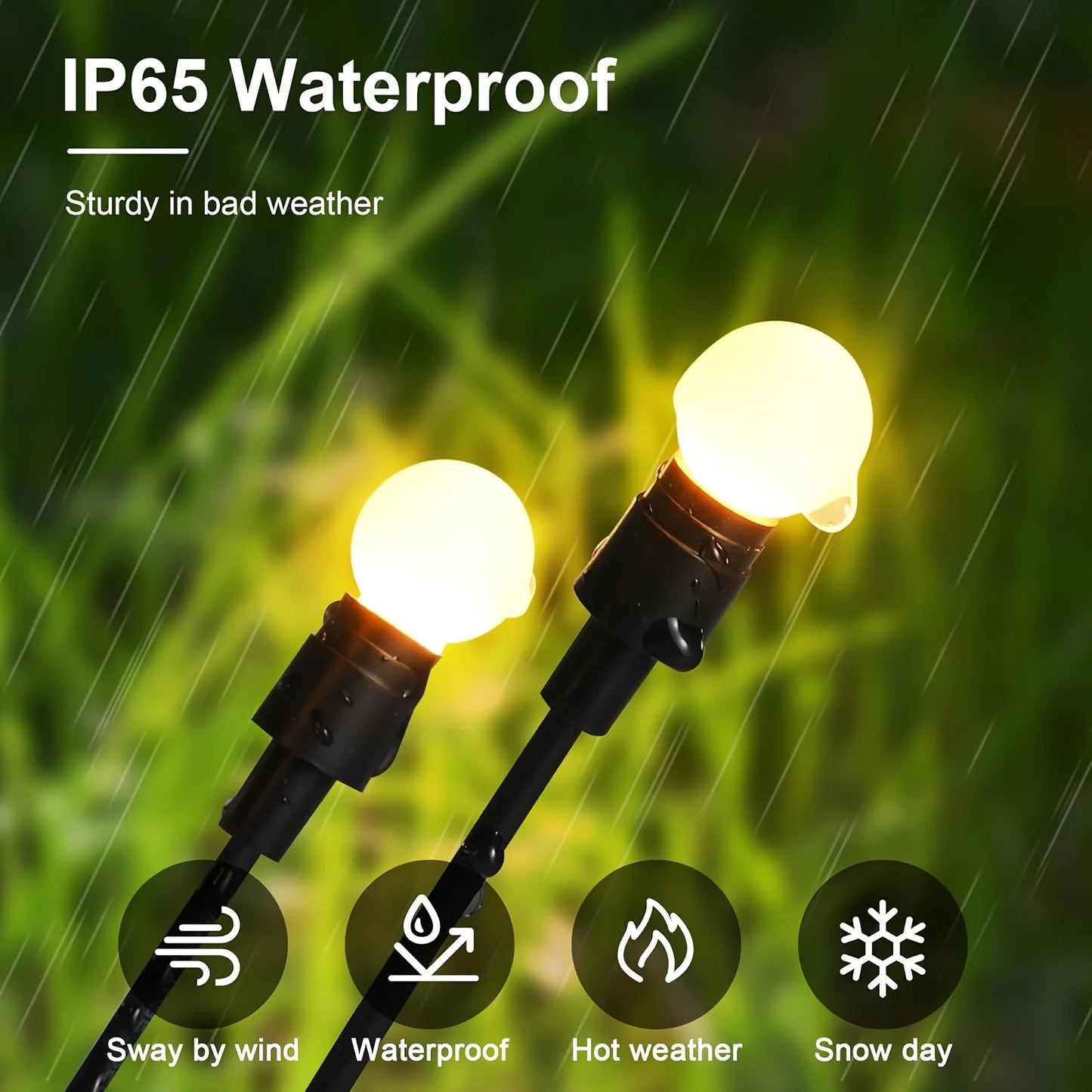 4 Pack Solar Garden Lights IP65 Waterproof Swaying Firefly Lights