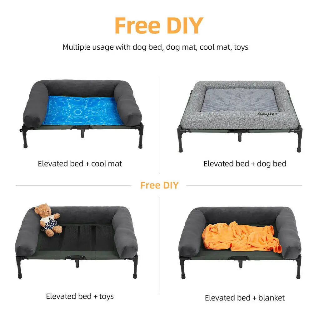 BINGOPAW Elevated Pet Bed Lounger For Indoor And Outdoor