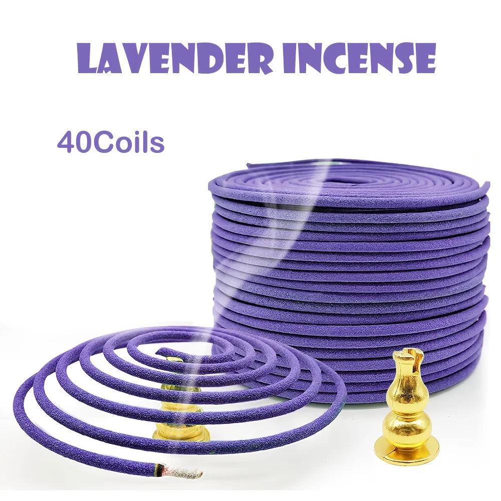 40 Lavender Aromatherapy Coils For Relaxation And Air Purification