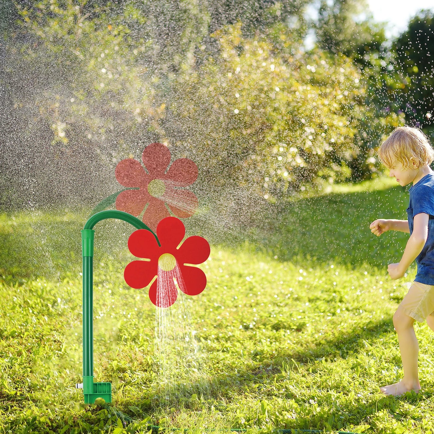 Dancing Daisy Lawn Sprinkler 360 Degree Rotating Flower Water Sprinkler