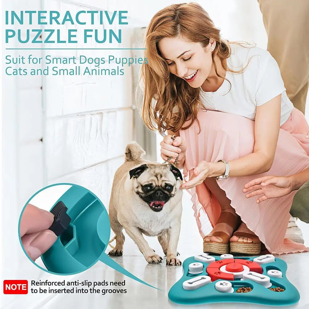 Dog Puzzle Toys Treat Dispensing Enrichment For IQ Training Stimulation