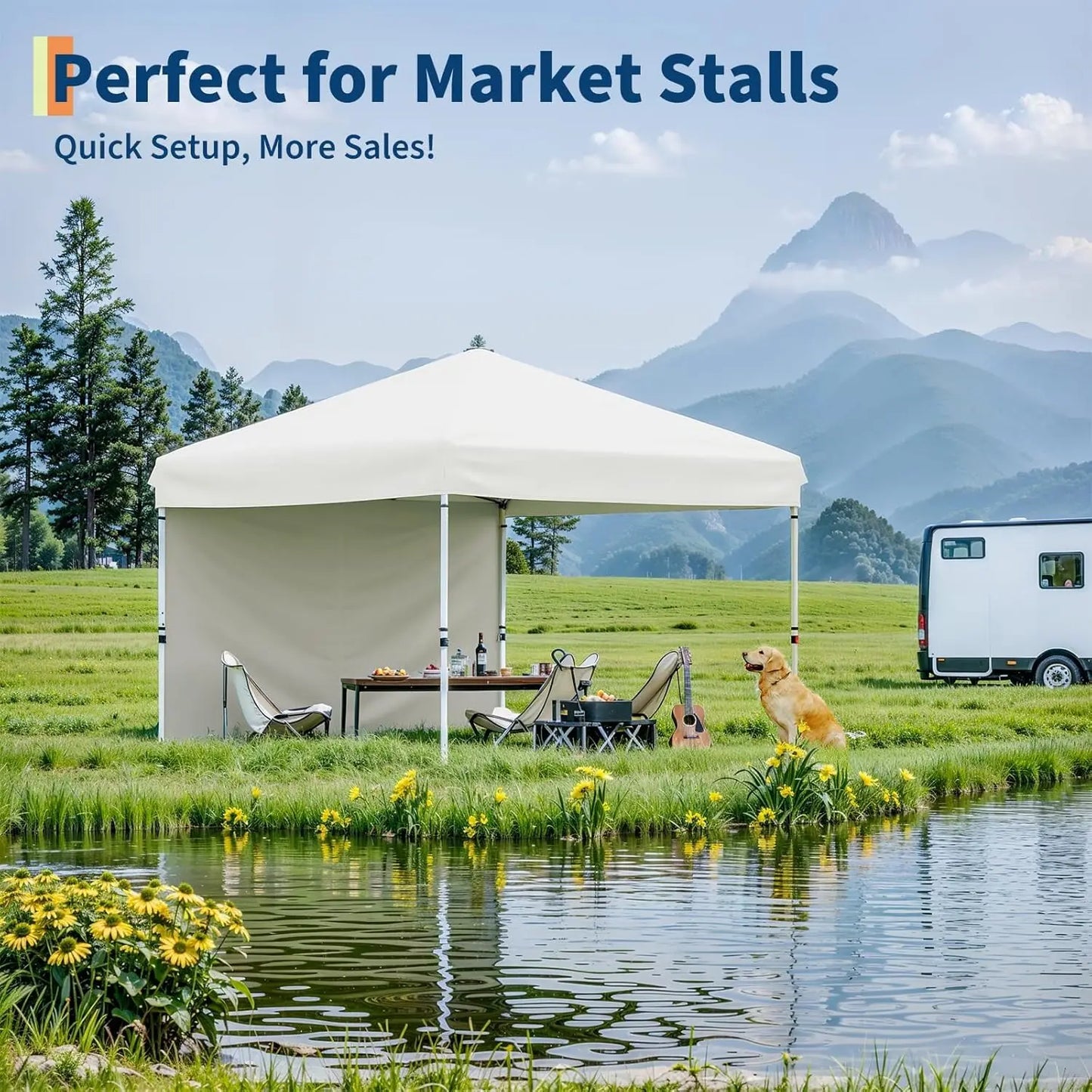 TWISTER.CKCN Pop Up Canopy Tent With Removable Sidewall UPF Fifty