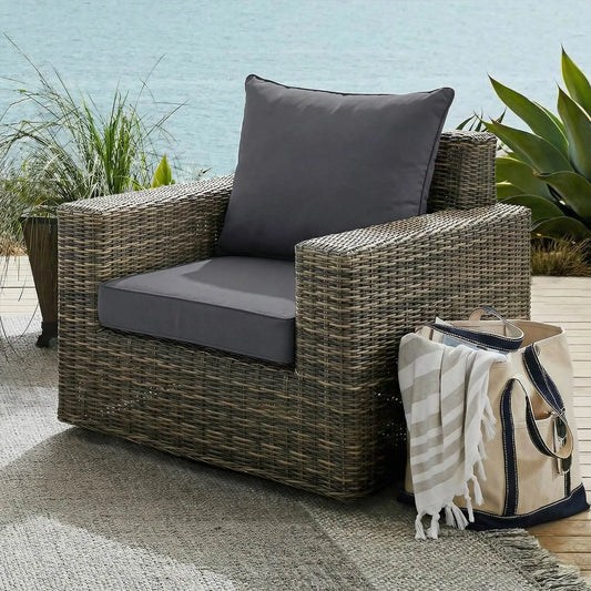 Outdoor Chair Cushions, 60*60*10CM Outdoor Cushion for Patio Furniture, Patio Chair Cushion, Waterproof & Fade Resistant Deep Patio Furniture Cushions Set with Handle and Ties