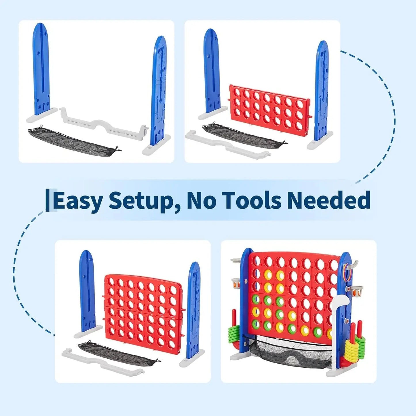 HiMISS Giant Connect Four Outdoor Game Set With Carry Bag
