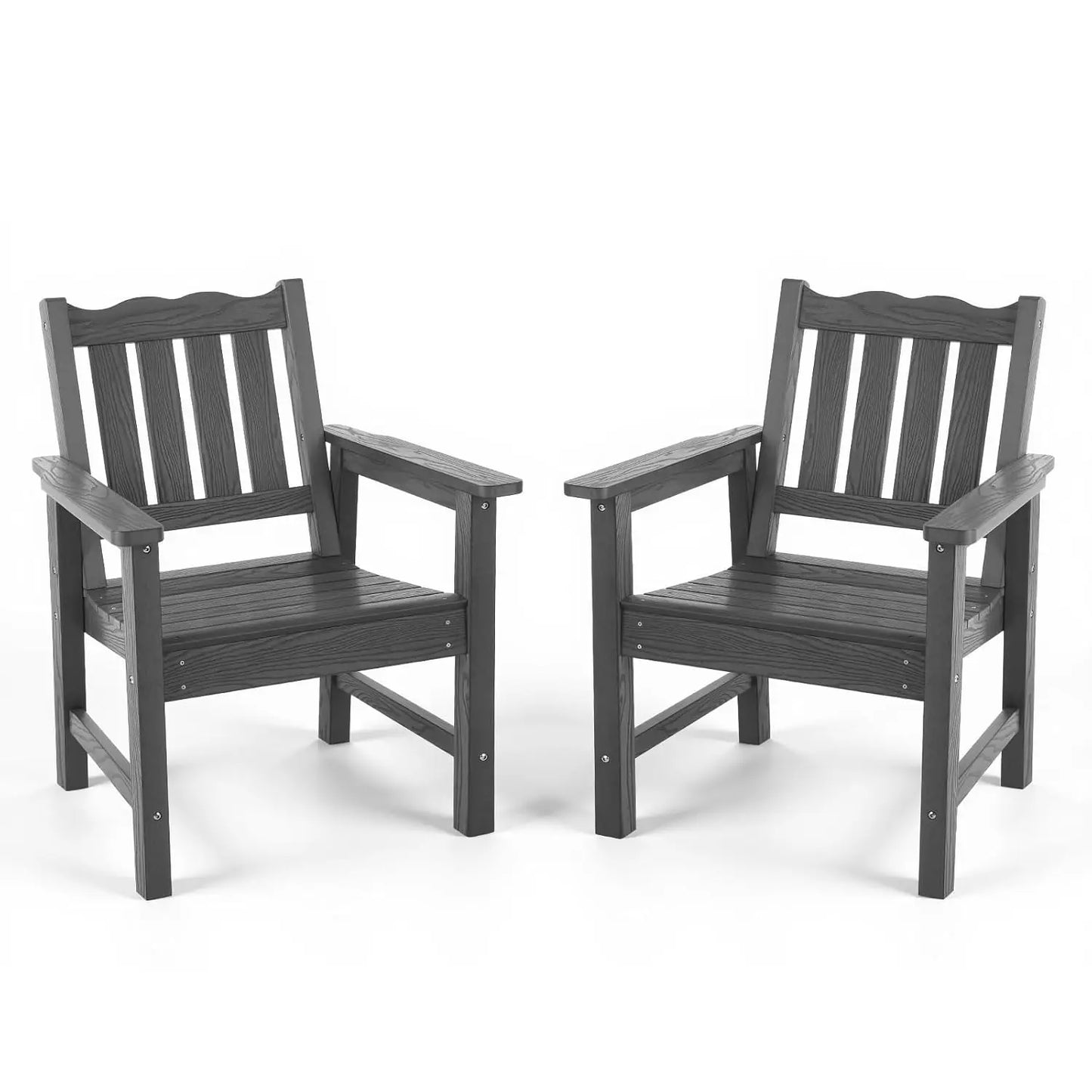 All-Weather Oversized Patio Chair Set 2 400lb Easy Assembly Backyard Deck Fire Pit Teak,Customized