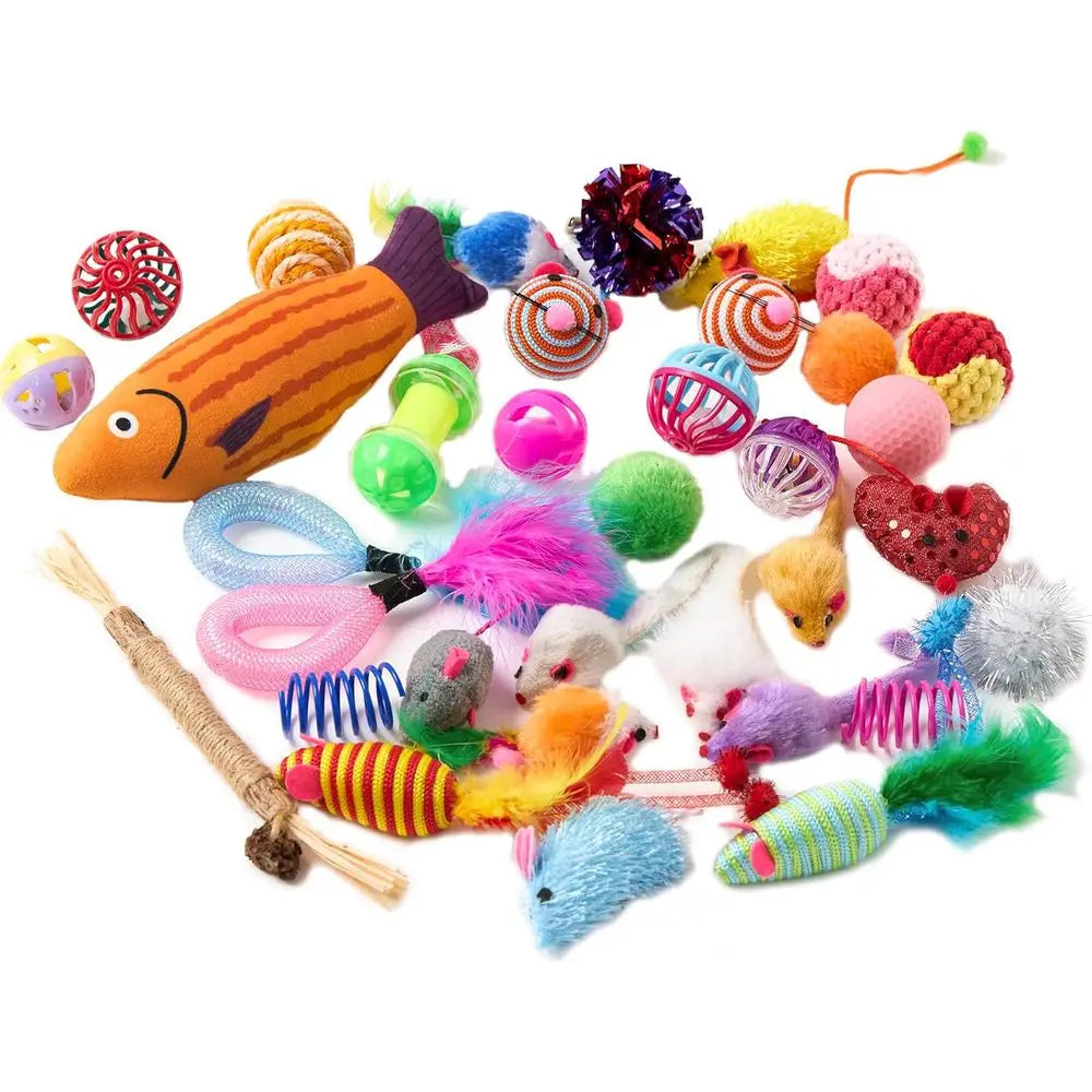 Cat Toys Variety Pack 20 Pieces Including Cat Wand Toys
