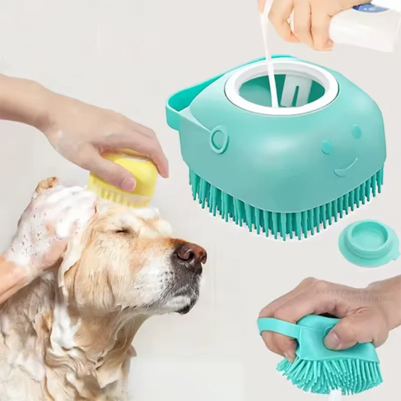 Pet Bath Massage Brush Silicone For Dogs And Cats Pets