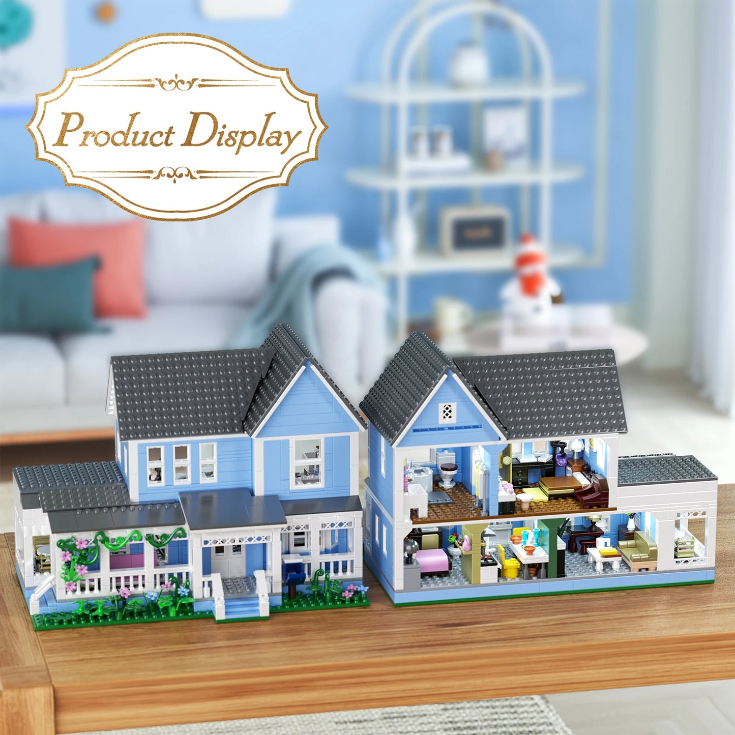 Lorelai Girls House Building Blocks Set Palace Architecture Desk Decor