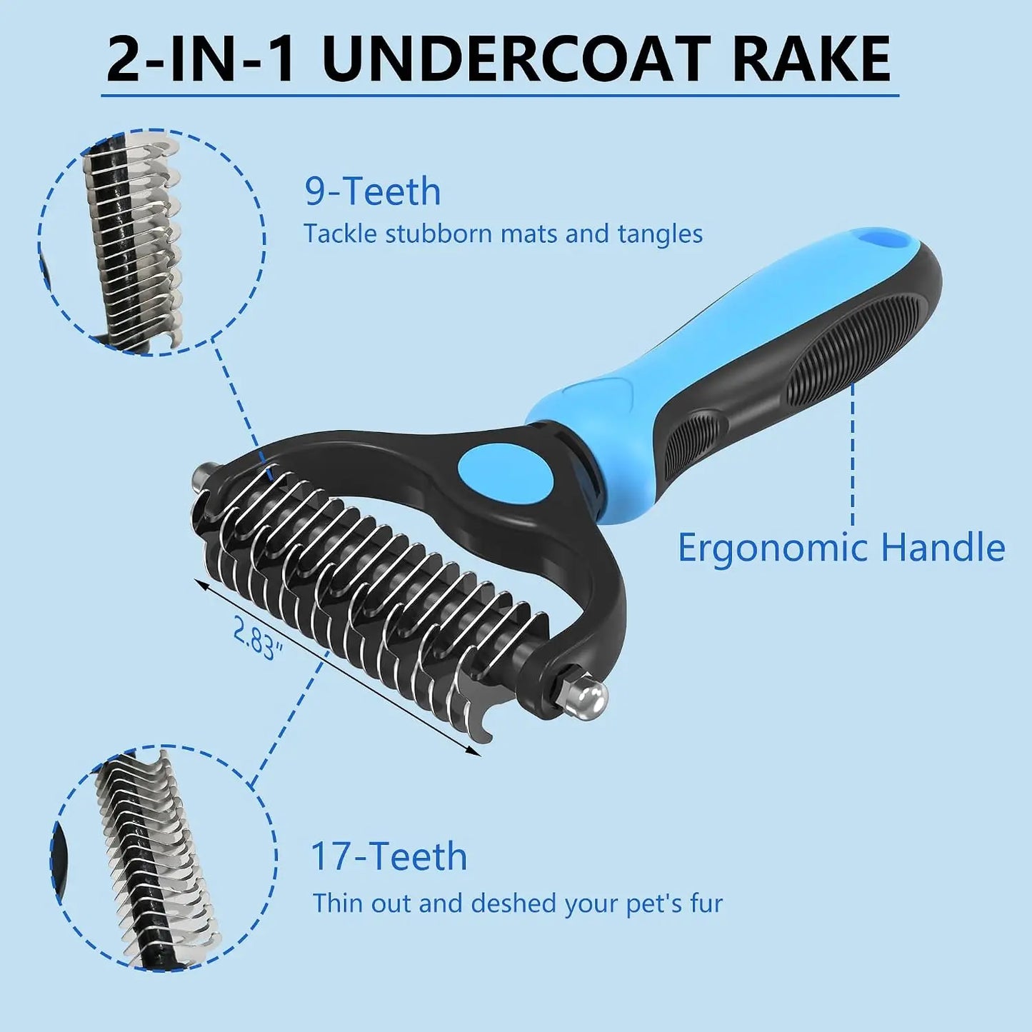 5 in 1 Dog Cat Grooming Care Kit Pro BristleBrushPlus