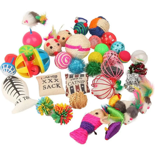 Cat Toys Variety Pack 20 Pieces Including Cat Wand Toys