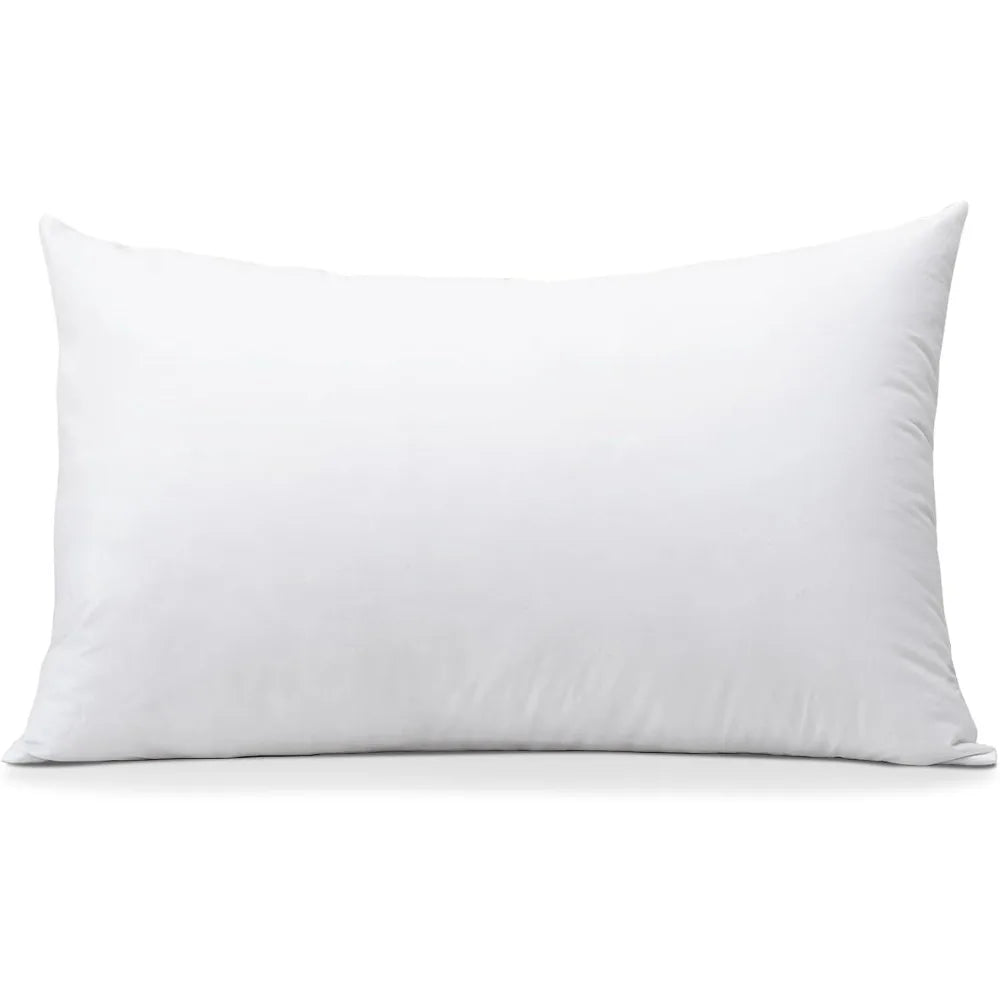 Soft Fluffy Plump Throw Pillow Insert Cushion Inner Stuffer Pad 12x20 Inches Decorative Pillow Form White Filling Home Decor