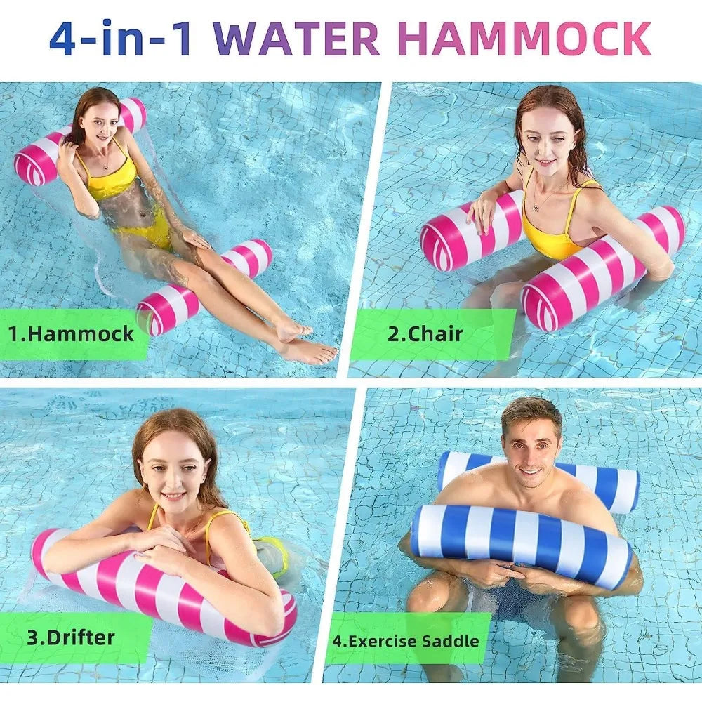 5 Pack Extra Large Multi Purpose Water Pool Floats Hammock Saddle Lounge Chair Drifter Non Stick PVC