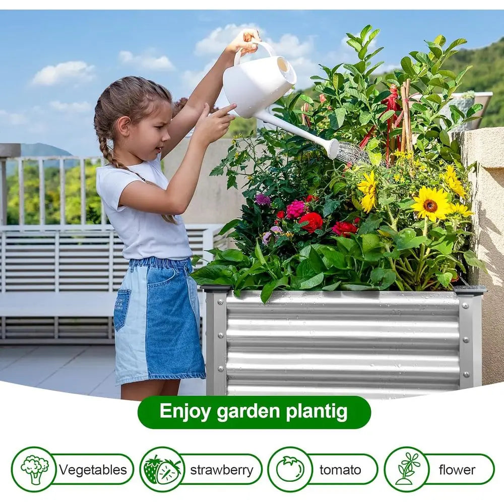 Galvanized Raised Garden Bed With Legs 700lb Capacity