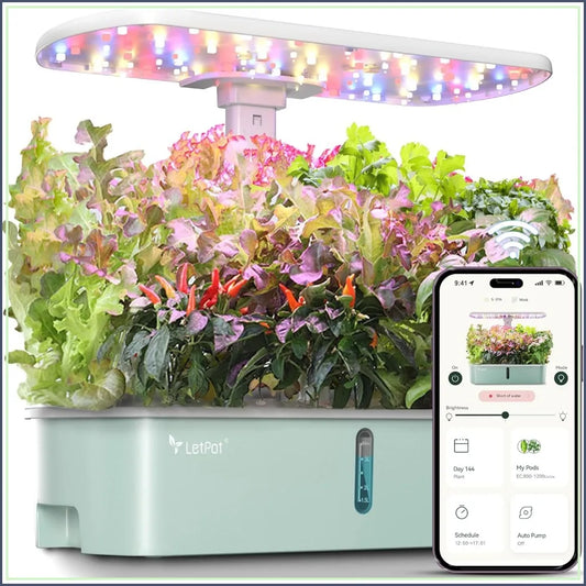 Smart Hydroponic Growing System With App Control And 10 Pods
