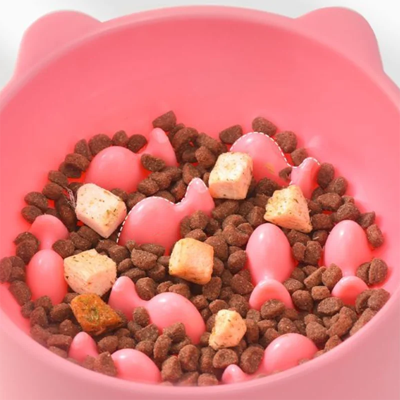 Cat Slow Feeder Bowl Anti Choking Design For Pets Durable
