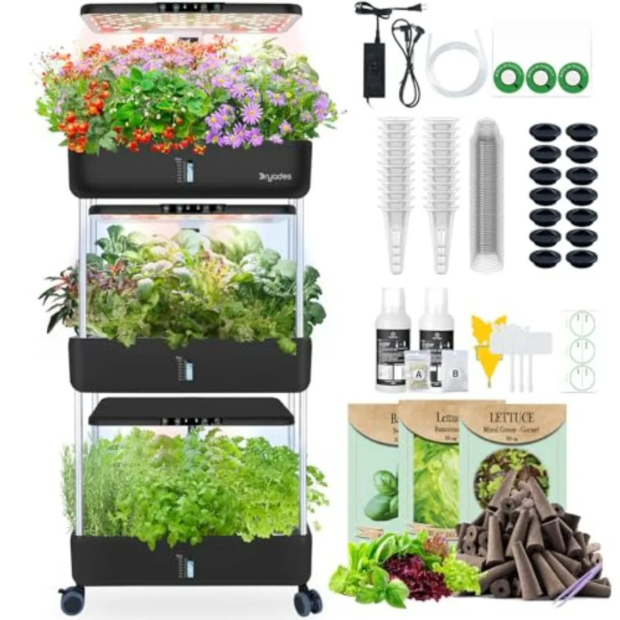 Indoor Hydroponic 66 Pod System With 53W Full Spectrum LED