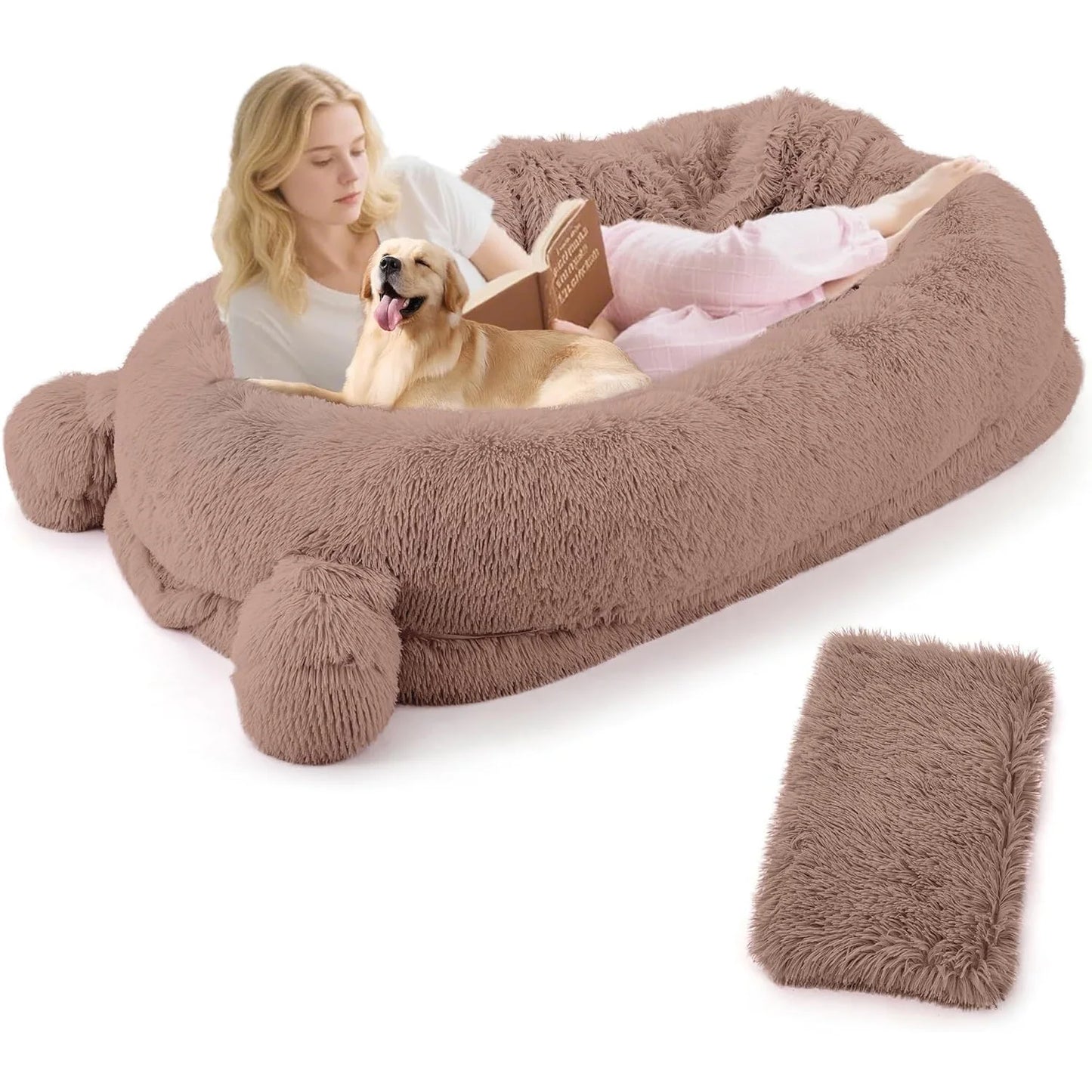 HiMISSCN Dog Bed With Memory Foam And Removable Cover