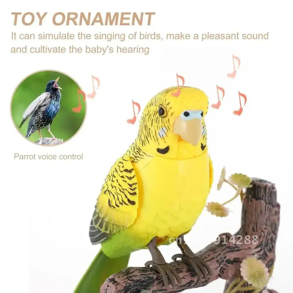 Electric Battery Toys Birds Operated Simulated Induction Sound Parrots Children Moving Toy Talking Control Pets Voice-Activated