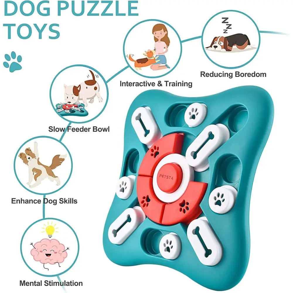 Dog Puzzle Toys Treat Dispensing Enrichment For IQ Training Stimulation