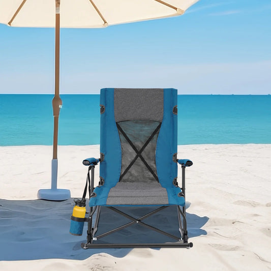 Bymaocar Folding Rocking Camping Chair With Storage Bag Load 150kg