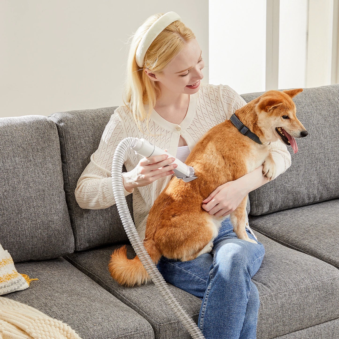 Pet Grooming Vacuum Kit With Cordless Clipper And Tools