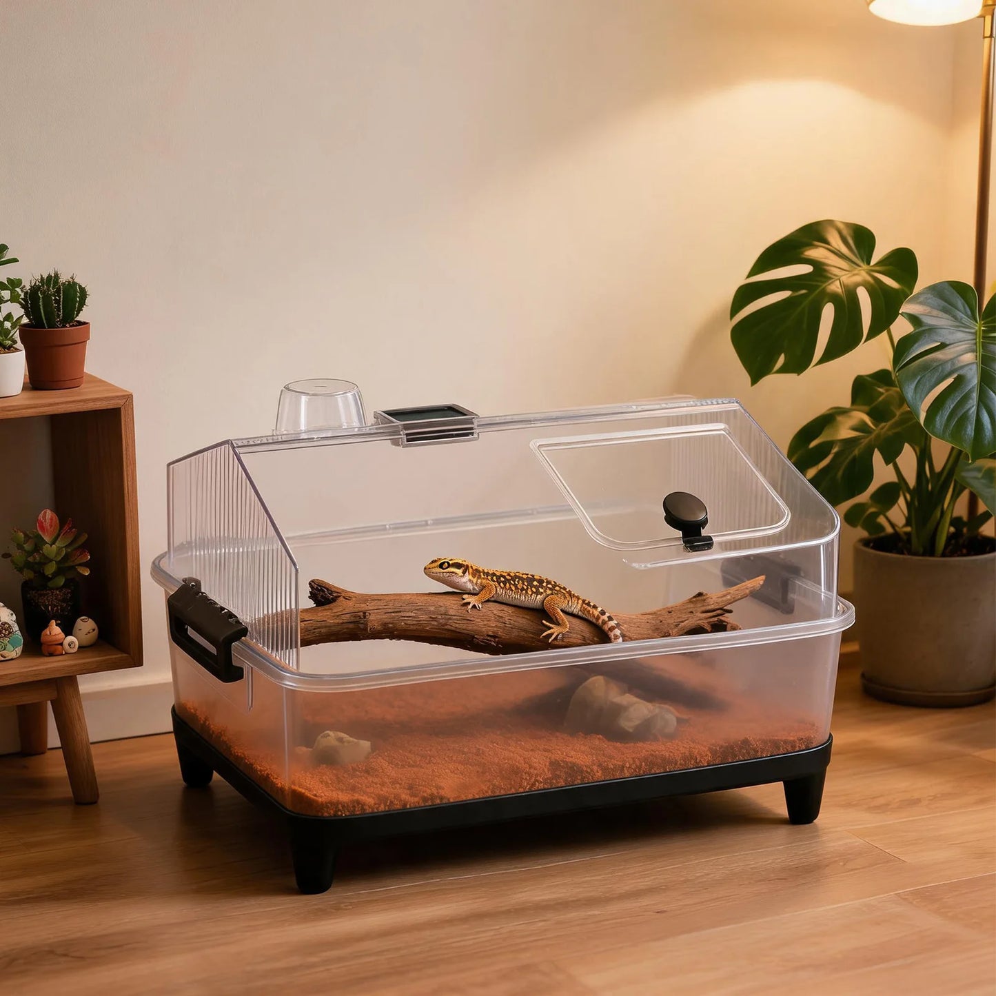 HiMISS Reptile Terrarium Kit With Acrylic Tank Heating Pad Hygrometer