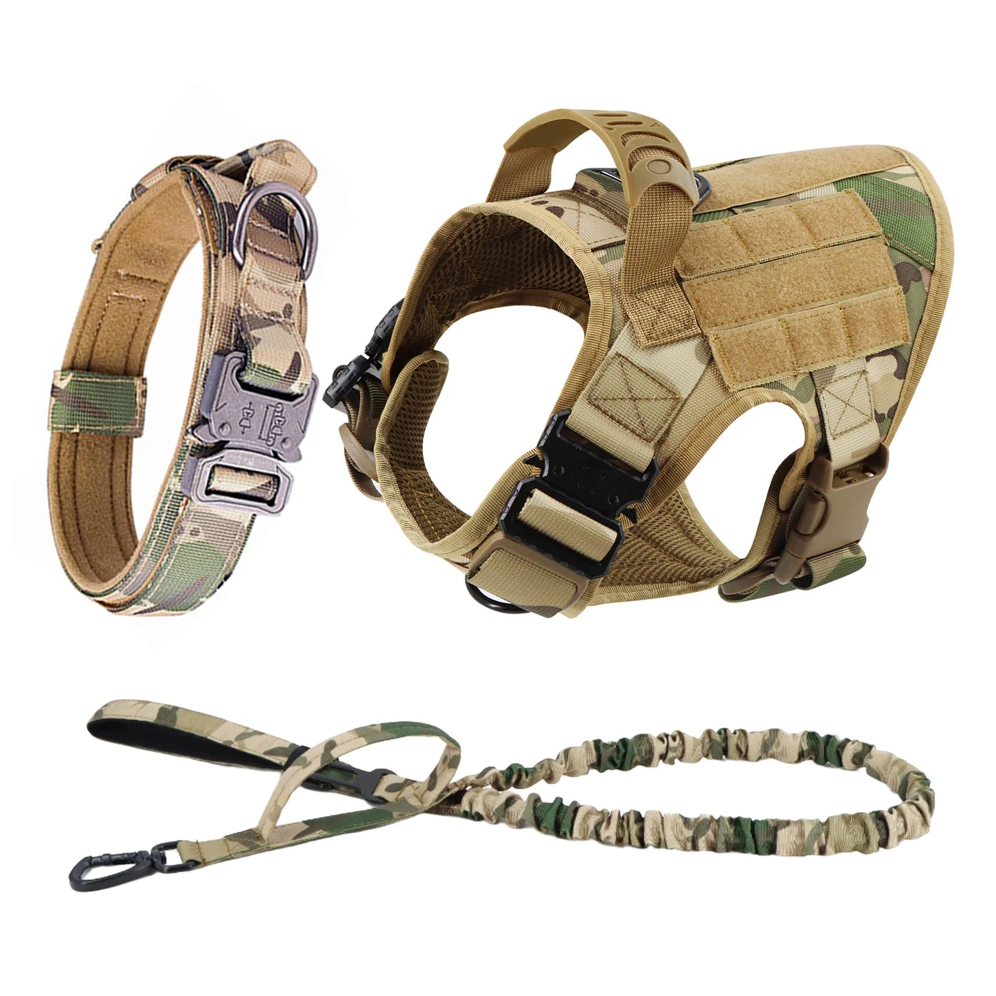 Dog Harness And Leash Set Nylon Padded Quick Release Buckle For Training