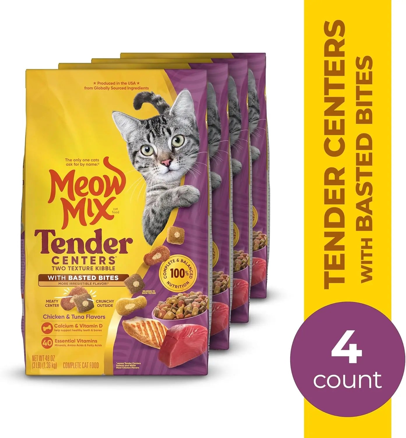 Tender Centers Dry Cat Food Basted Bites Chicken And Tuna Flavors