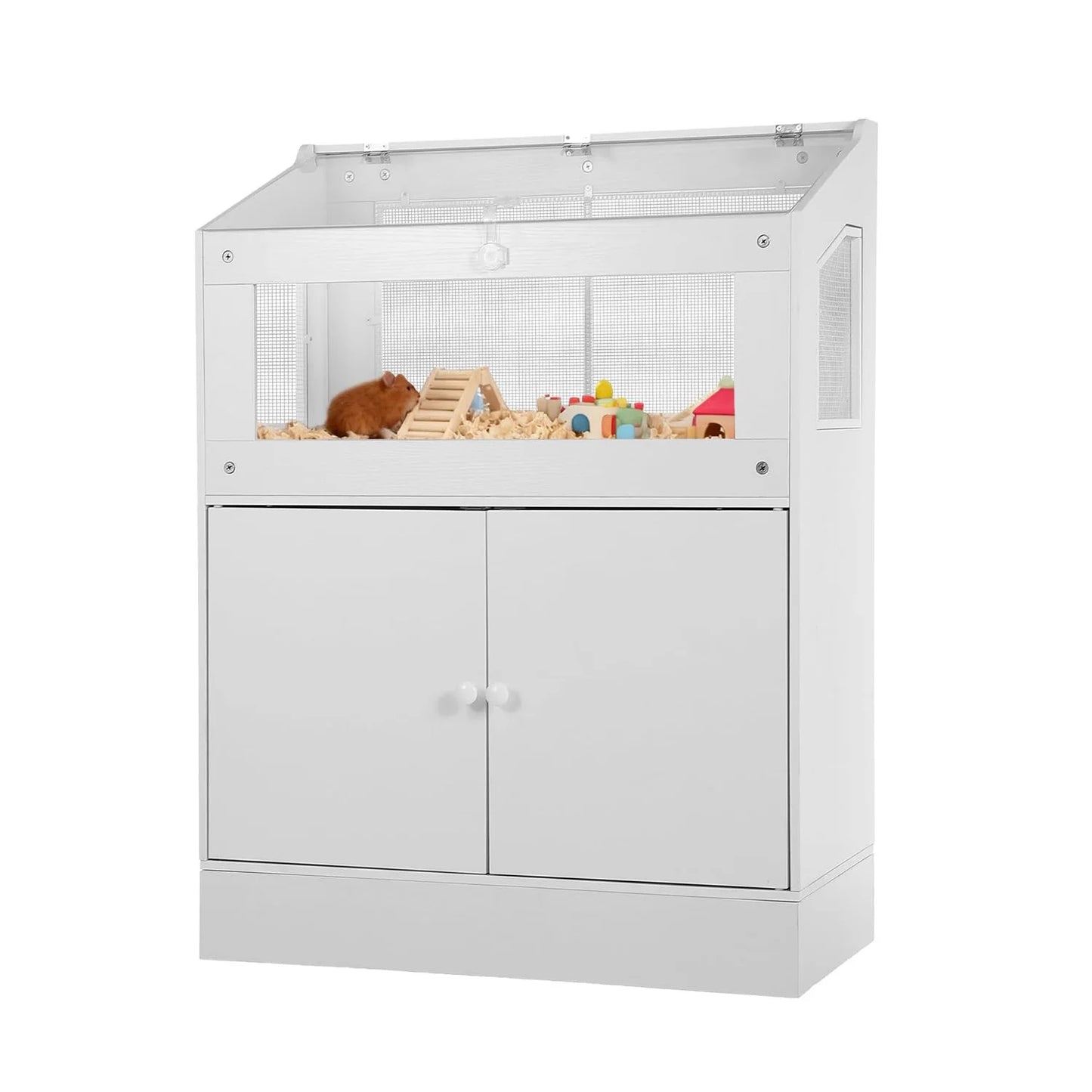 HiMISS Acrylic Small Animal Cage With Storage Cabinet