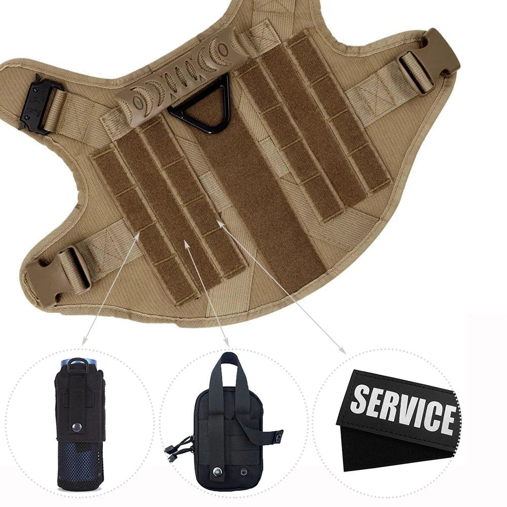 Dog Harness And Leash Set Nylon Padded Quick Release Buckle For Training