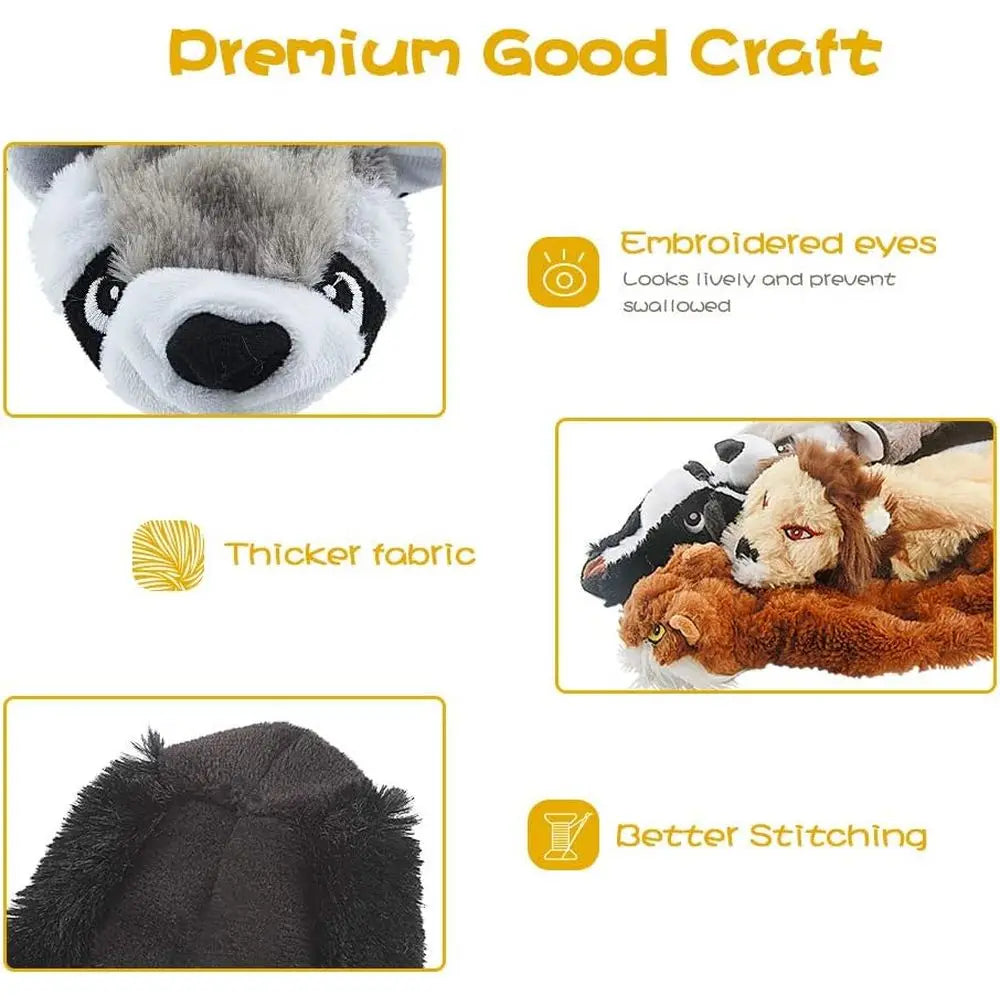 Dog Squeak Toys Plush Chew Bundle for Small Medium Breeds