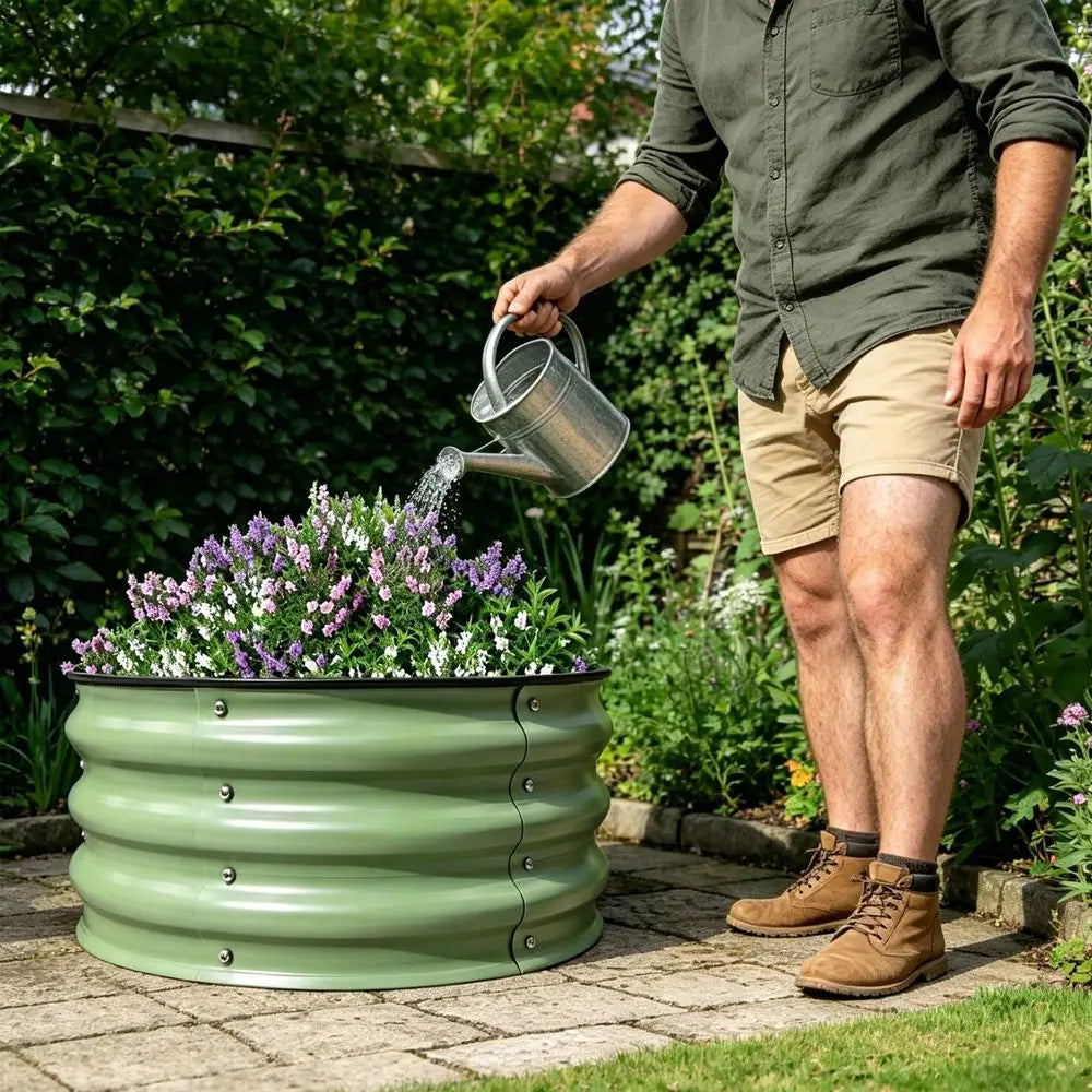 Round Metal Raised Garden Bed Galvanized Planter Box For Vegetables