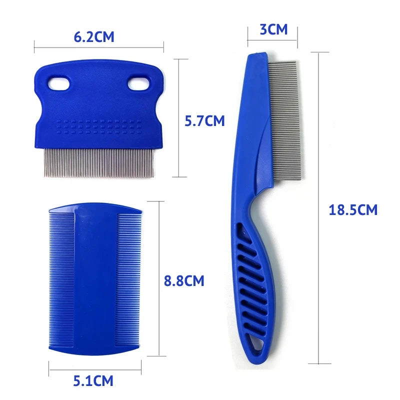YTYIN Flea Comb Cat Grooming Set For Pets 3 Pieces
