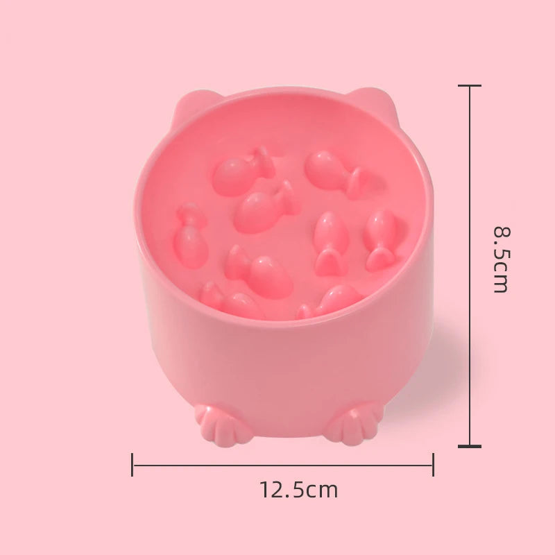 Cat Slow Feeder Bowl Anti Choking Design For Pets Durable