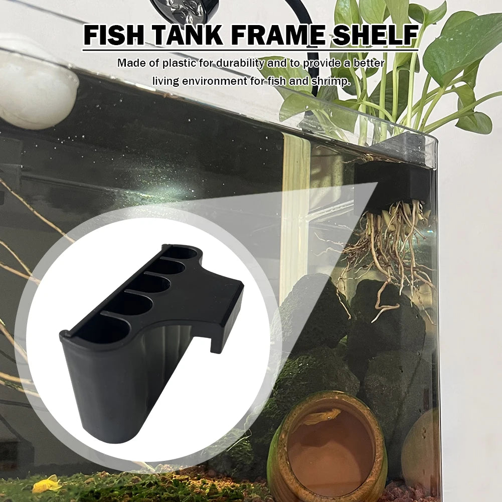 Aquarium Plant Support Basket With Hook Rack For Fish Tank